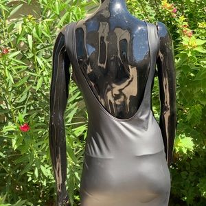 Black Pleather Mini Dress